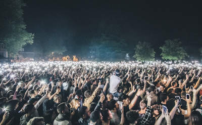 Crowd with phones